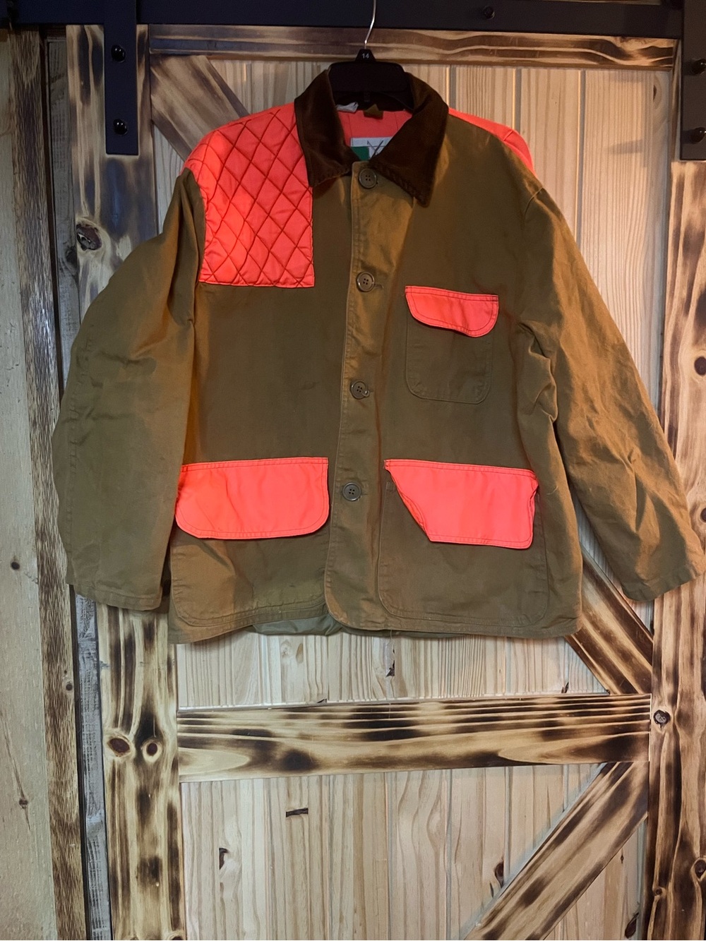 Vtg Game Winner Sportswear Canvas Hunting Jacket Men's Large Brown Orange